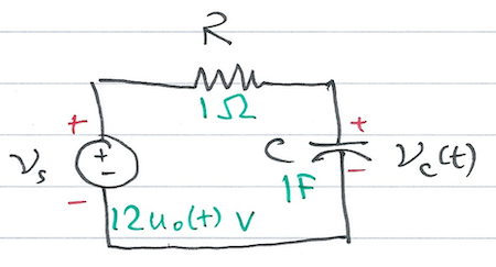 Circuit for Example 12.1