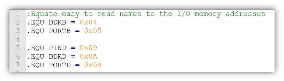 First assembler example - assigning names