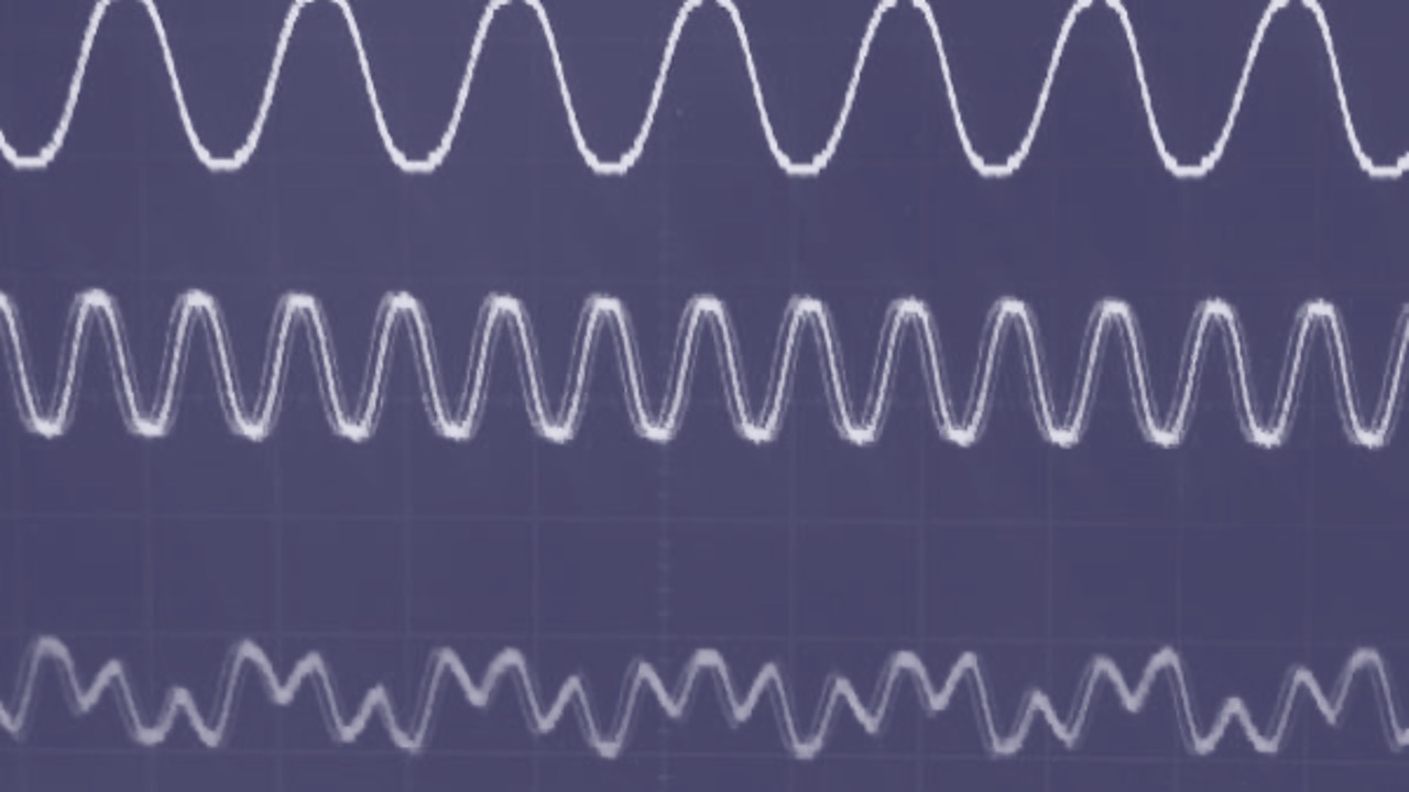 Decorative image of some analogue waveforms
