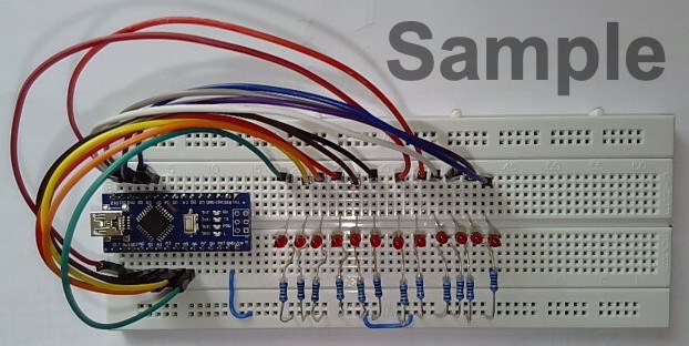 Photograph of completed prototype board for experiment 1.