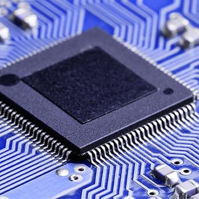 A decorative image showing a microcontroller chip.