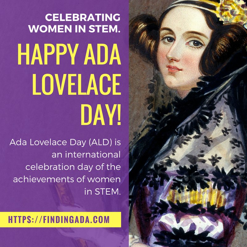 Today is ADA LOVELACE DAY. We're celebrating the achievements of women in STEM #AdaLovelaceDay #STEM #ALD17
https://t.co/6xRiqc0GM6 https://t.co/yr6q6DtvbA