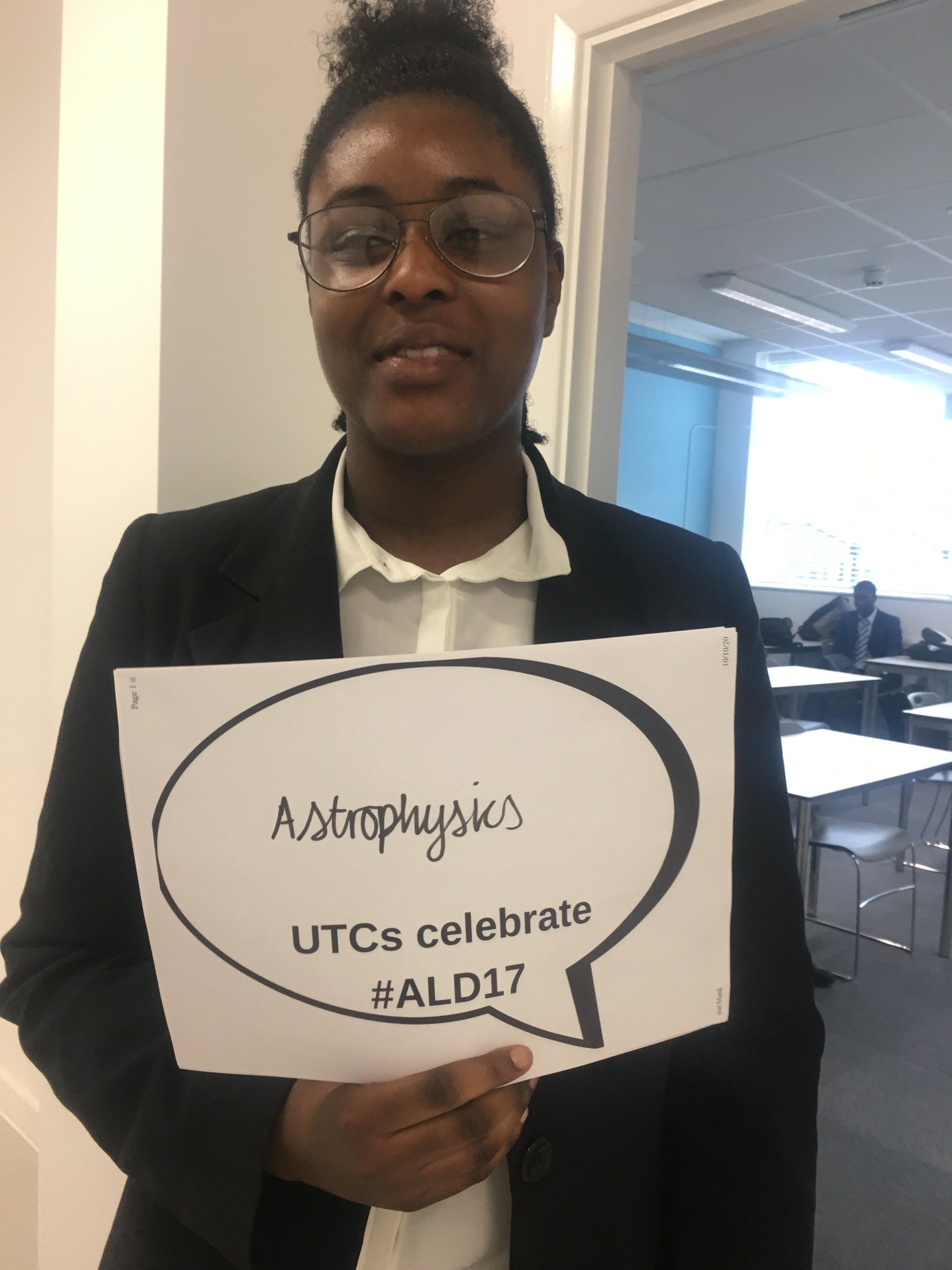 #AdaLovelaceDay @FindingAda #ALD17 Paige is studying A-level Maths, Physics, Chemistry & Engineering to become an Astro-Physicist #ThinkUTC https://t.co/MIq0g9TTMj