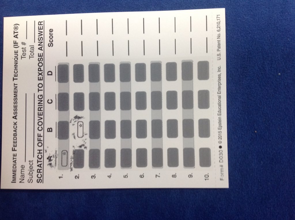 How call are these scratchcards for instant feedback in TBL activities #HEASTEM16 https://t.co/H3OYVNfCfY
