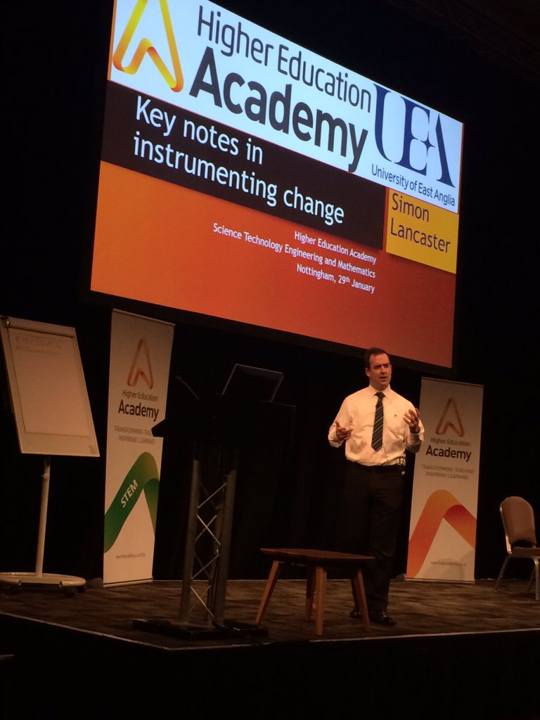 @S_J_Lancaster discussing how continual reflection on his teaching has led to instrumenting change #HEASTEM16 https://t.co/SQlSlLxJDA