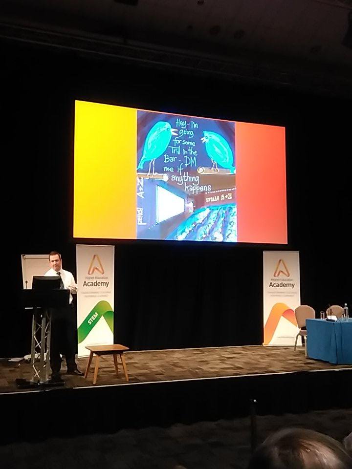 Simon Lancaster kicks off day 2 of the #HEASTEM16 conference in Nottingham. #VeryEngaging https://t.co/sssEQG7rAY