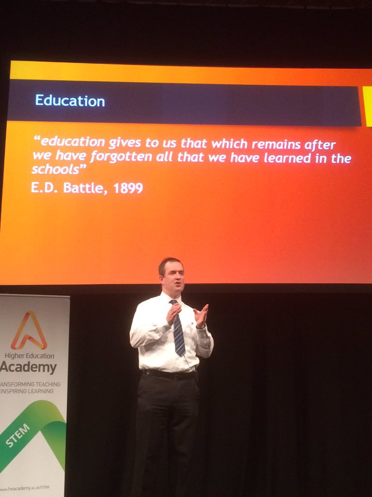 "Education gives to us that which remains after we have forgotten all that we have learned in schools" #HEASTEM16 https://t.co/VEH6xZ5tQ5