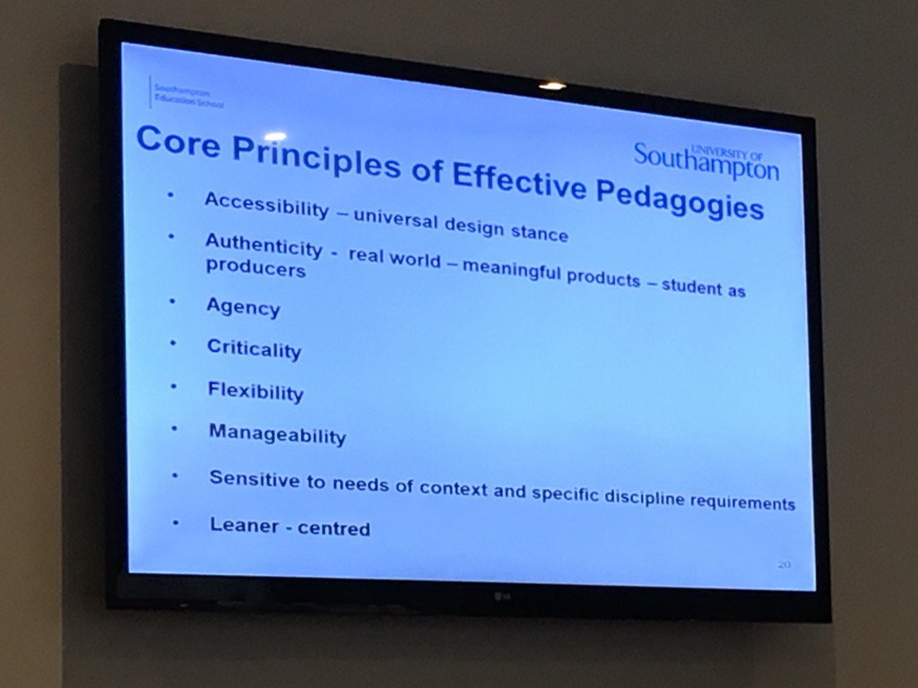 'Core Principles of Effective Pedagogies' #HEASTEM16 https://t.co/Zkq2SXu71H