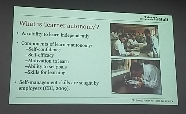 .@GrahamScott14 & @DominicCHenri presenting on learner autonomy  #HEASTEM16 https://t.co/h2MpF4TdzX
