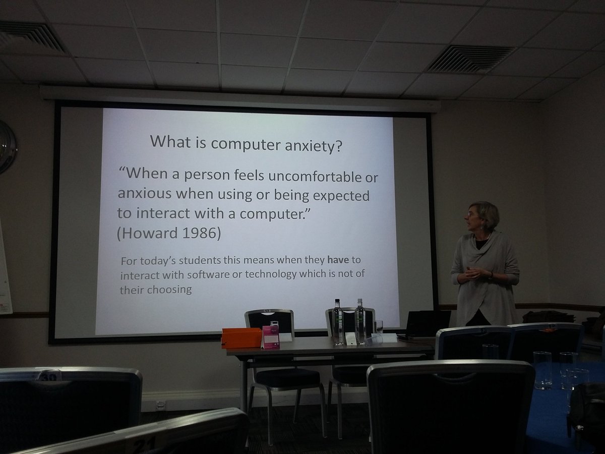 .@SarahCrabbe1 computer anxiety not about the computer - great image being conjured about a stressed PC! #HEASTEM16 https://t.co/xLtPohEKOk