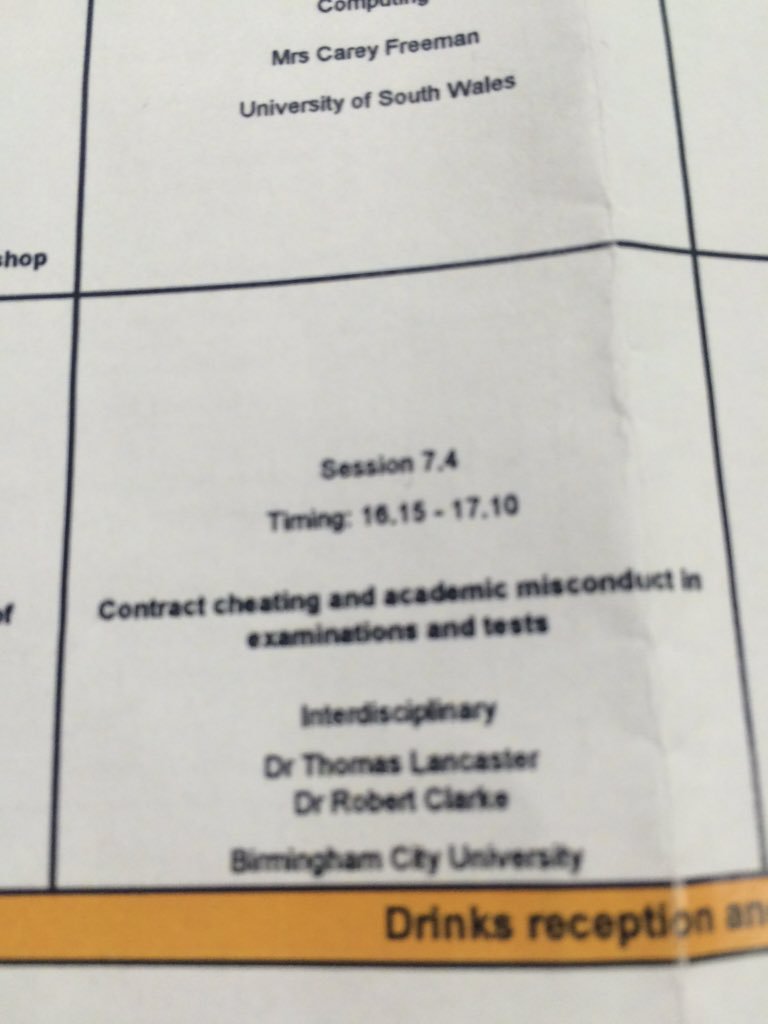 Getting ready to present on #contractcheating and academic misconduct in tests and exams at 16:15 #HEASTEM16 https://t.co/YqVSAe9oJb