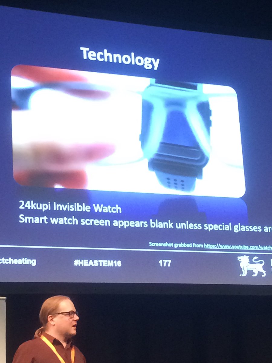 ‘Invisible watch’ smart watch screen appears blank unless wearing special glasses @DrLancaster #HEASTEM16 https://t.co/aMrHIY9HSQ