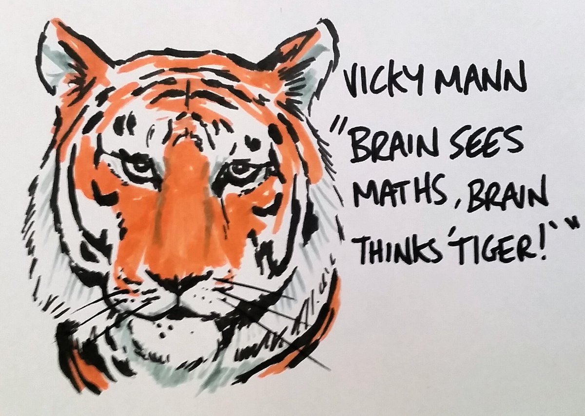Vicky Mann at #HEASTEM16 says "brain sees maths, brain thinks 'tiger!'" https://t.co/EKiUEeNfpy