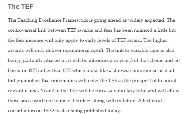 I've picked this up on the #TEF from the brilliant @Wonkhe #HEWhitePaper https://t.co/jbZOkpDW3G