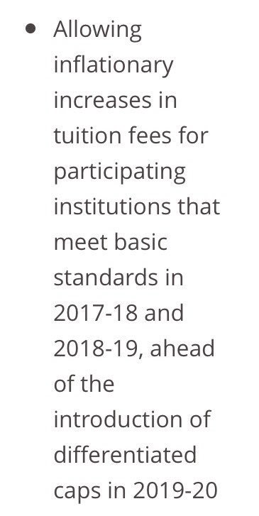 Looks like some uni tuition fees will rise even more, @Conservatives clearly don't feel £9k is enough #HEWhitePaper https://t.co/0RR3mJlplf
