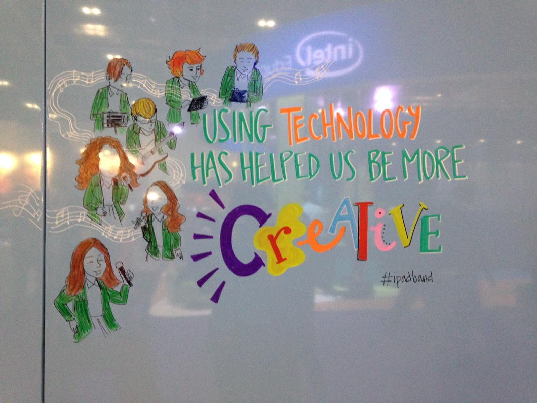 Topical graffiti at #bett2016 after last night's #lthechat https://t.co/8mObLrROq8