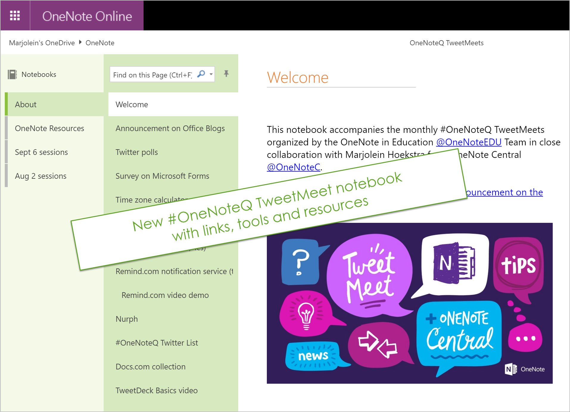 New: all #OneNoteQ TweetMeet links, tools and resources as a #OneNote notebook https://t.co/SSmIgvJrH8
by @OneNoteC https://t.co/lLxnM6DbEa