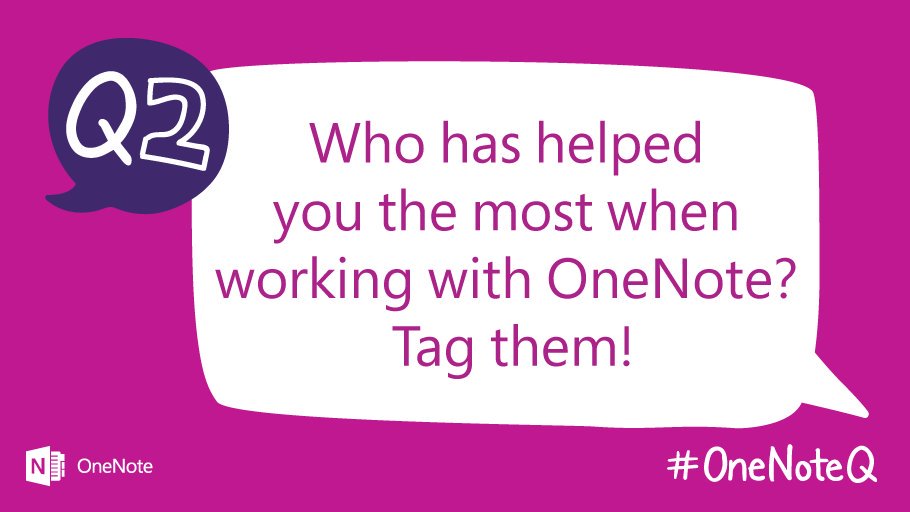 Q2: Who has helped you the most when working with #OneNote? 
#OneNoteQ #BestOf2016 https://t.co/0sYu7gUiqJ #edtech