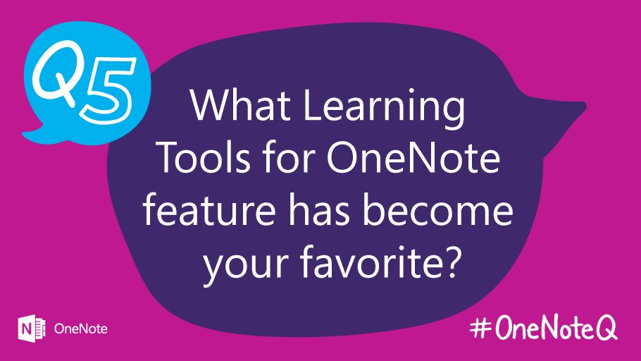 Q5: What Learning Tools for OneNote feature has become your favorite? 
#OneNoteQ #BestOf2016 https://t.co/A8HObDHU6C #edchat #edtech