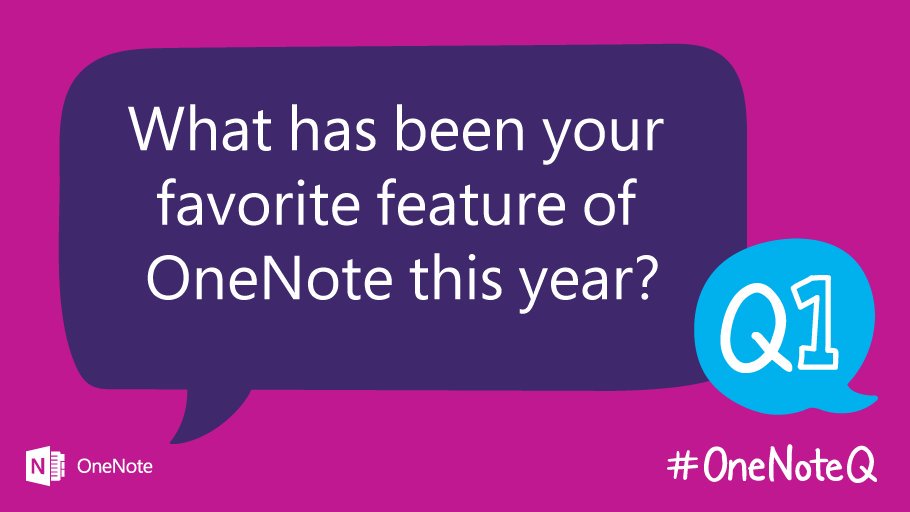Q1: What has been your favorite feature of #OneNote this year? 
#OneNoteQ #BestOf2016 https://t.co/aoItg70nb6 #edchat #edtech