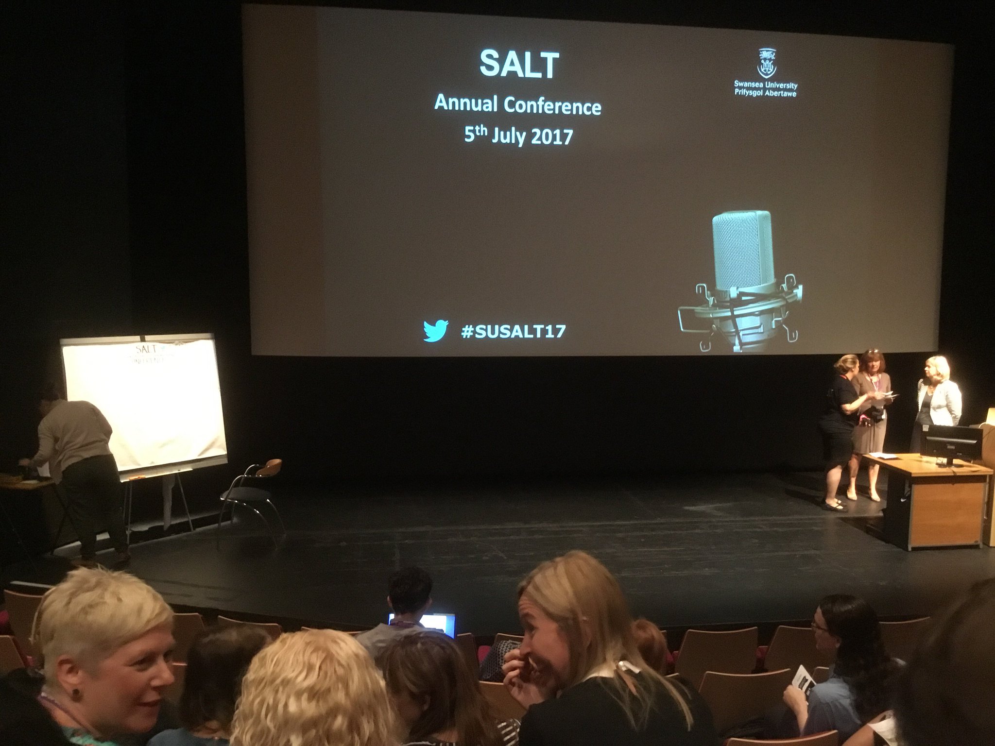 Getting ready for the opening of #susalt17 with Jane Thomas @debbaff and @c4lpt and Helen on the Pens https://t.co/hxUMwRlXDJ