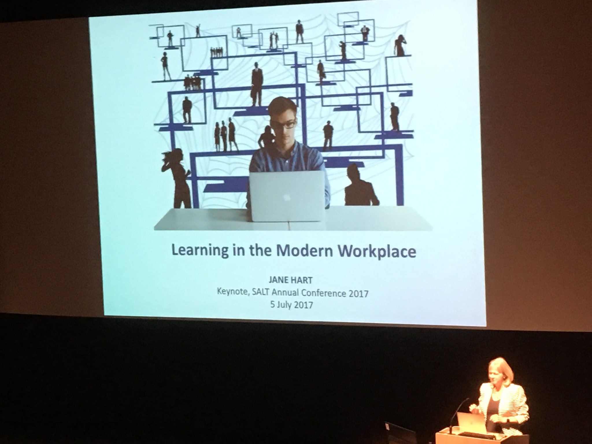 Jane Hart @C4LPT kicks off the #SUSALT17 @SwanseaUni on #workplace #learning. Looking forward to this! https://t.co/JVJcsHL6ZF