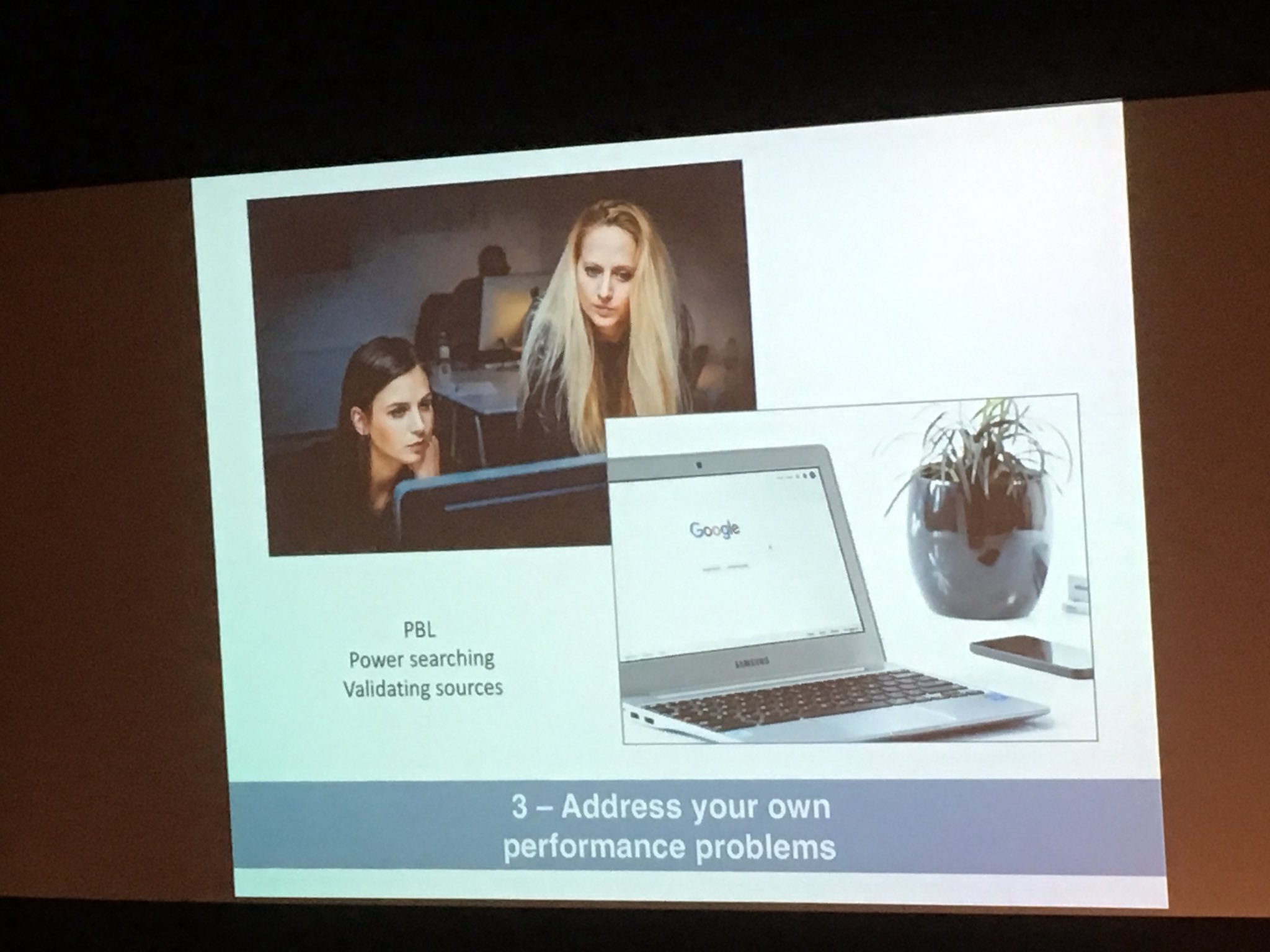 Guideline 3 is self reliance to address your own performance problems. Need to develop solving and searching skills. @C4LPT #SUSALT17 https://t.co/iWx00K2RId