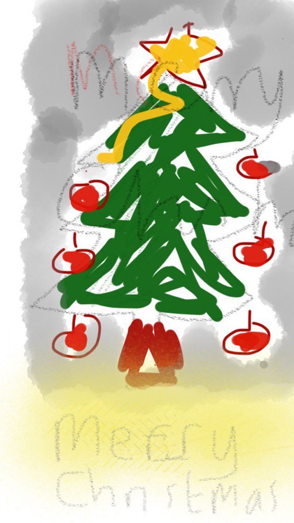 'Merry Christmas' drawn with Sketches on an iPhone and a finger for day 6 of #RUL12AoC and #12AoC https://t.co/RnqbKbGVPH
