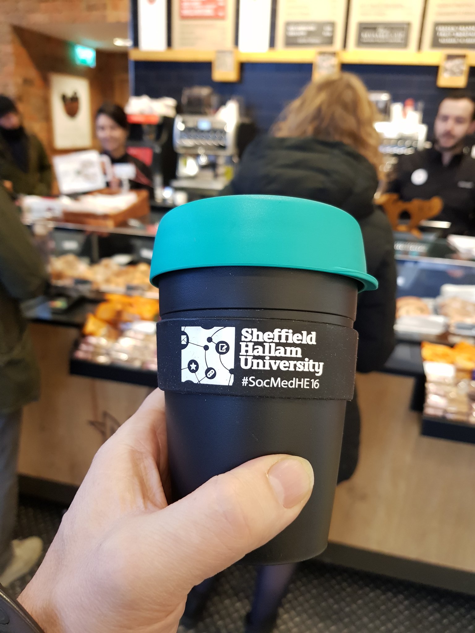 Still using my cup from last year #socmedhe17 do we get a new one this year? https://t.co/wPt0EHTNw1