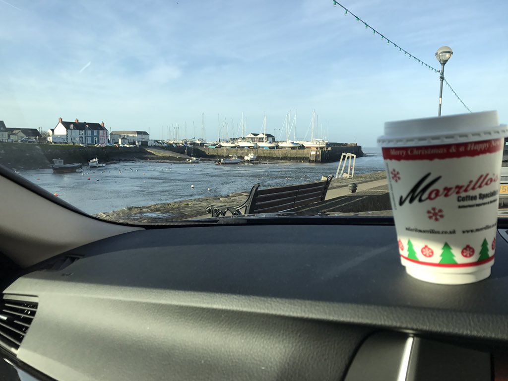 @alexgspiers @suebecks @andrewmid @egillaspy @EricStoller @santanuvasant @Chri5rowell @neilwithnell I genuinely do a lot of reflection/planning while I'm in the car - here's a live shot as I grab a quick coffee in beautiful Aberaeron as I begin my journey to #SocMedHE17 https://t.co/IcuMAusdCh