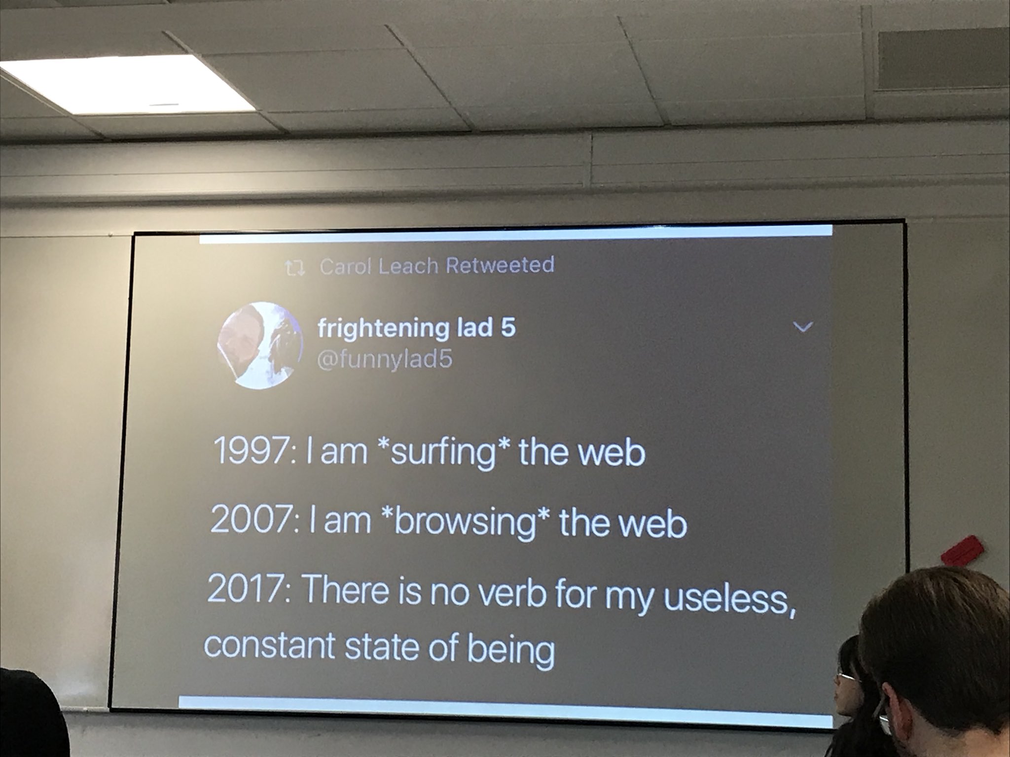 An amusing perspective on our evolving use of the web from @davidwebster #SocMedHE17 https://t.co/Tw2isGGksT