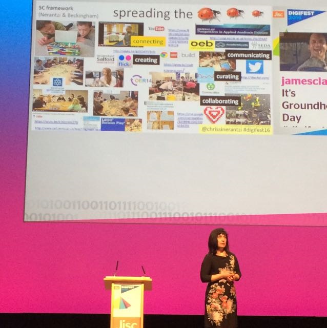 Demonstrating creativity in slides and playfulness in presentations- thanks @Chrissi Nerantzi #digifest16 #www16  https://t.co/ceae6TR1bB